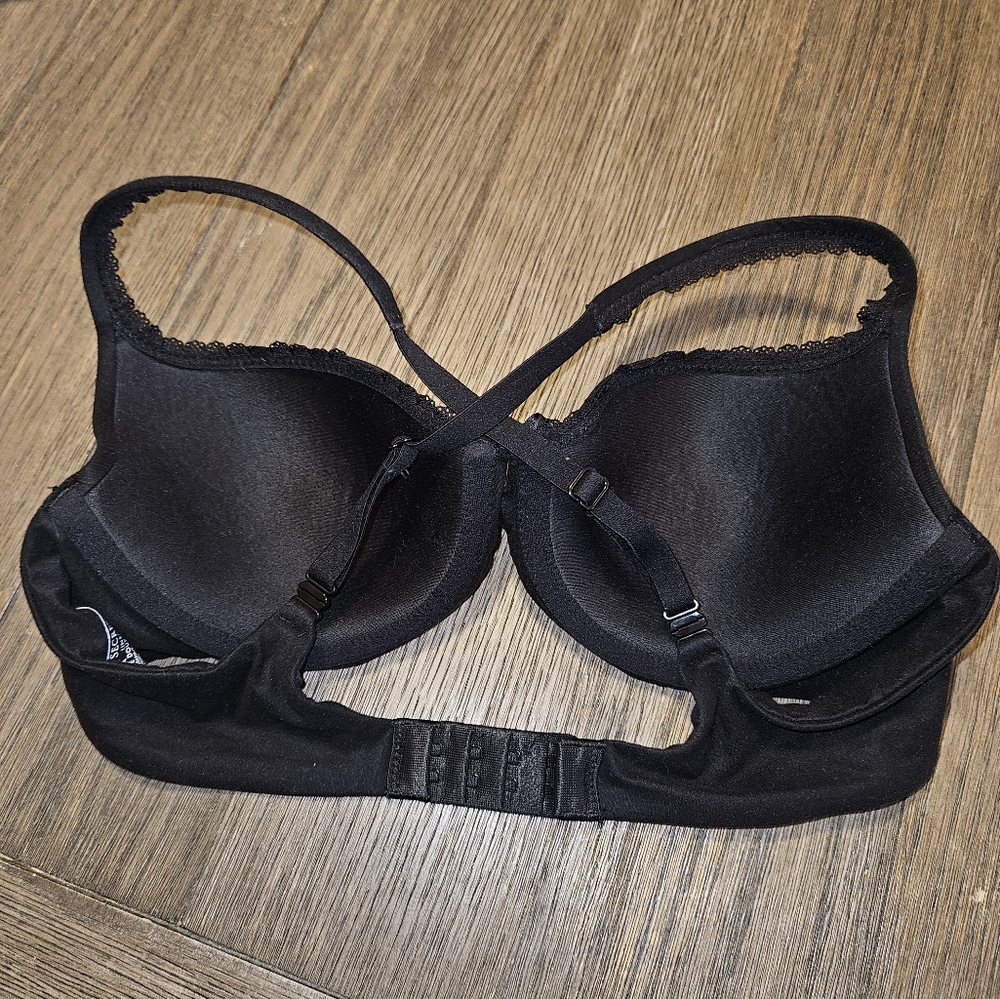 Victoria's Secret black convertible straps racerback lined demi bra 34C